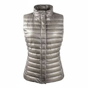 Herno Iconico Metallic Down Puffer Vest Italy Size 42 (M) Lightweight Luxury